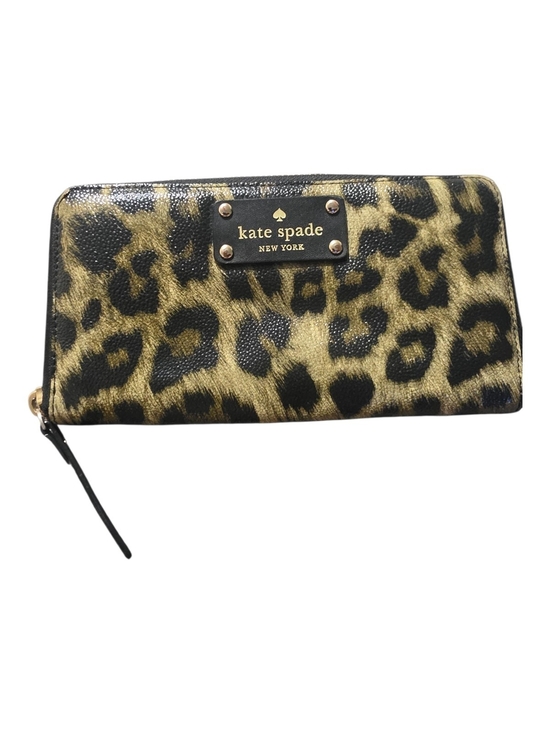 kate spade Handbags - kate spade Leopard Print Zip-Around Wallet in Gold and Black